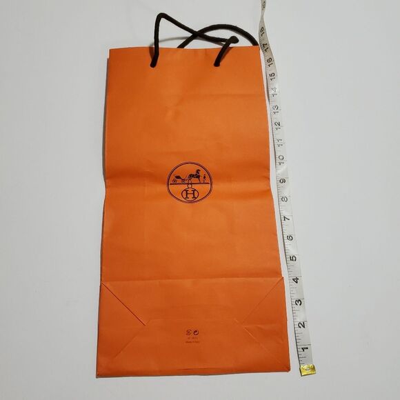 Hermes shopping bag orange paper logo authentic - Picture 2 of 3